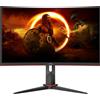 AOC CQ27G2S/BK Monitor PC 68,6 cm (27") 2560 x 1440 Pixel Quad HD Nero, Rosso [CQ27G2S/BK]
