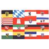 AZ FLAG Bandiera 16 lander Germania 90x60 cm Poliestere 100D 2 Occhielli | Uso interno ed esterno bandiera decorativa tedesca 16 Länder Deutschlands doppie cuciture e bordi rinforzati