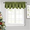 NICETOWN Mantovana oscurante per finestre, 132 x 45,7 cm, mantovane smerlate con tasca per asta, decorazione per finestre di casa, camera da letto, cucina, verde oliva (confezione da 2)
