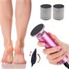 FutrLiv Lima elettrica per piedi, rimozione dei calli a velocità regolabile con 60 cuscinetti di ricambio, raschietto professionale per pedicure per pelle morta, dura e screpolata (rosa)