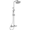 Ideal Standard Ceratherm T25 Sistema doccia, soffione doccia a risparmio idrico con getto variabile e protezione antiscottatura (CoolBody), flessibile doccia 1600 mm - Cromato (315x492,5x1117 mm)