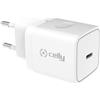 Celly Alimentatore da rete Celly Rtgtc20w Usb-C 20W Bianco [RTGTC20WWH]