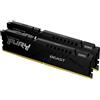 Kingston Ram DIMM DDR5 64GB Kingston Fury Beast 6000MT/s CL36 2pz Nero [KF560C36BBEK2-64]