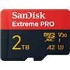 Sandisk 2TB Scheda di memoria SanDisk Extreme Pro microSDXC UHS-I V30 A2 Class U3 Rosso/Nero [SDSQXCD-2T00-GN6MA]