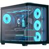 Aerocool Case Aerocool P500C-G-BK-v1 (nero, vetro temperato x 3) [ACCM-PN01043.11]