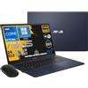 ASUS Notebook ExpertBook B1, pc portatile, Cpu Intel i7 di 13Th 10 Core, Ram 24 Gb, SSD M.2 Nvme 512GB, 15,6 FHD, wi-fi, 4 Usb, Bt, Intel Iris xE, Windows 11 Pro, Libre Office, MOUSE OMAGGIO