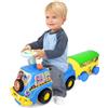 Sport1 Camion per Bambini Cavalcabile Celeste con Rimorchio Luci e Volante