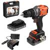 Black & Decker Trapano a Percussione Potenza 18V 2 Batterie 2Ah Brushless 28800 colpi/min con Valigetta e Caricabatteria - BL683D2 POWERCONNECT