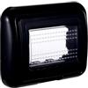 ZOREI Placca con Coperchio, Supporto Stango Idrobox IP55, Compatibile con Bticino Living Light, Coperchio Modulo Cassetta (3 Posti/Moduli,Nero)