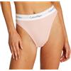 Calvin Klein Donna Slip Brasiliana High Leg con Fascia con Logo, Rosa (Buff Pink), XS