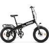 Nilox, Ebike X10 Ultra, Bici Elettrica Pieghevole, Fino a 90 km di Autonomia, Fino a 25 Km/h, Motore da 48 V/250 W e Batteria 48 V-13 Ah, Gomme FAT 20 x 4, Cambio a 6 Velocità
