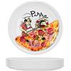 VAN WELL Set di 6 Piatti per Pizza, Motivo: Chef