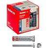 Fischer DuoHM Ø 12 mm con Vite a Croce M6x55 mm, 25 Tasselli per Cartongesso in Metallo e Nylon senza Necessità di Pinza, 572922
