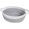 RUGBOL Cestino piccolo, cestino portaoggetti intrecciato in rattan, contenitore per giocattoli, organizer per neonati, bagno, armadietto per trucchi, cassetto, scaffale (grigio)