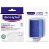 Hansaplast Compressa Soft Garze Sterili 10 pezzi 7,5x7,5 cm + Benda Autoadesiva Blu 4m x 6cm 1 pz Set