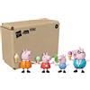 Peppa Pig, Gelato e divertimento per la famiglia di Peppa, confezione da 4 action figure giocattolo, 4 action figure della famiglia gelati