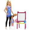 Barbie Carriere Playset Insegnante di Pittura Bionda con Bambola e Accessori, Giocattolo per Bambini 3+ Anni, GJM29