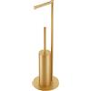 Colombo Design Piantana Mini B4018OM ORO MATT Porta Rotolo e Porta Scopino