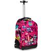 Mitama Trolley Run Scuola Too Cute,Doppio Scomparto, Rosa, Scuola Elementare e Tempo Libero, Bambina Ragazza