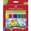 FABER-CASTELL - Set di matite colorate Dreikant da 24 pezzi con temperino | Matite colorate ergonomiche con colori vivaci e temperino, per bambini e adulti