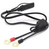 Asudaro Cavo di ricarica della batteria del motociclo, Adattatore cavo di prolunga SAE Terminale della batteria del motociclo ad anello connettore cablaggio a sgancio rapido con Fusibile Da 10A, 12V-24V