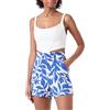 VERO MODA Vmeasy Joy HW Shorts Wvn Ga Pantaloncini, Bianco Neve/AOP: Alisa Mazarine Blue, M Donna