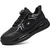 Gugifcto Scarpe Antinfortunistiche Uomo Donna Scarpe da Lavoro Leggere Impermeabili Comode Antiscivolo Antinfortunistiche Safety Shoes Punta Acciaio Blackwhite 46EU