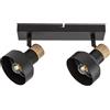 Rabalux Saskia lampada da soffitto 2x15 W nero-legno 73056