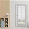 DEZ FURNISHINGS Mini persiana magnetica senza fili da 2,5 cm per porte in metallo, oscuramento della stanza, 63,5 cm di larghezza x 182,9 cm di altezza, bianco