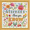 Design Works Ink Stronger, 10 x 10 Kit per Punto Croce più Forte, Cotone, Multicolore, 25 x 25 x 0.1 cm