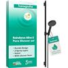 hansgrohe Raindance Alive Select S - Set doccetta per doccia con doccino a risparmio idrico (EcoSmart, 3 getti incl. PowderRain), tubo flessibile (1,60 m) e asta doccia (0,90 m), nero opaco, 24603670