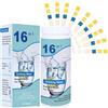 Lotvic 100 Pezzi 16 in 1 Test Acqua Acquario, Test Durezza Acqua, Strisce Reattive per Acquario, Kit Analisi Acqua Potabile, per Testare la qualità dell'Acqua