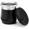 BALIBETOV Yerba Mate Zucca - Tazza Yerba Mate in acciaio inox con isolamento a doppia parete, base antiscivolo, coperchio in silicone a prova di fuoriuscite - Mate Argentino - Mate Tazze (Negro)