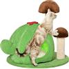 PawHut Albero Tiragraffi per Gatti Adulti e Gattini a Forma di Cactus, Cuccia Graffiatoio per Gatti con Pali in Sisal e Cuscino, Altezza 52cm, Multicolore