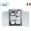 Mobile scaldapiatti inox con due sportelli, capacitÃ 120 piatti, dim.mm.700x410x900h
