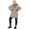 Ulla Popken Maglia con Design Leopardato, Nastri di Raso, Cappuccio e Maniche Lunghe Nero 42+ 832309100-42+