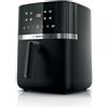 Bosch Serie 4 Friggitrice ad Aria MAF462B0, Air Fryer 6,1 L, 7 Programmi, Doppia Resistenza, Funzioni Defrost e Mantenimento in Caldo, Touchscreen, Cottura fino al 60%* Più Veloce, Nero