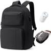 BJLFS Zaino da Viaggio con Sottovuoto Bagaglio a mano 40x20x25 Ryanair con Pompa Borse da Cabina per Easyjet 45x36x20 con compressione sottovuoto,Zaino Casual per laptop da 14 pollici