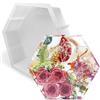 Lovesmile Hexagon Stampi in Silicone per Resina, Stampi Bianco Epossidico Stampo Adatto per Colata Fermalibri Resina Fiori Secchi