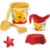MONDO 28680 Disney Winnie Bucket, Set Mare Renew Toys con Secchiello, Paletta, Rastrello, Setaccio, Formina, Annaffiatoio Inclusi, Multicolore, 17 cm