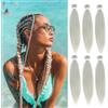 SSCCORY Capelli per Trecce Pre-Stirati da 50,8 cm, 6 Confezioni Texture Yaki Morbida EZ Braid per Box Braids Fissaggio ad Acqua Calda Extension Capelli in Fibra Sintetica (Argento)