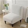 Highdi Jacquard Fodera Copripoltrona Senza Braccioli Elasticizzato, Copridivano Coprisedie Accent con Schienale 1 Posto Lavabili Removibili Coprisedia per Sala da Pranzo Soggiorno (bianco)