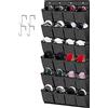 homyfort Organizzatore per Armadio da Porta con 24 Tasche - Organizzatore Scarpette, Portaoggetti in stoffa da appendere, Stoccaggio Raccolta Scarpe, Organizzatore Borsa, nero, XAODSB1P