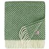 LINEN & COTTON Soffice Calda Coperta Copriletto Plaid Sofia con Frange - 100% Pura Lana Neozelandese, Agave Verde (130 x 170 cm) per Sofa Divano Sedia Soggiorno Letto Viaggio Picnic Esterno Inverno