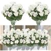 ASTNIC 4 pz Fiori artificiali, Geranio artificiale Fiori di seta per Outdoor Indoor, decorativo Fiori artificiali in vaso, resistente UV di plastica Fau Fiori Patio Garden Party Table Decor