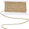 BENECREAT Cordone Intrecciato in Filo Liscio Oro 20M 4mm Filo Dorato per Perline, Quilting, Guarnizione, Passamaneria per Cucito, Forniture per Artigianato