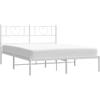 vidaXL Giroletto con Testiera Metallo Bianco 120x190 cm