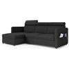 IDOHOME 160x220 Divano Angolare 3 Posti con Contenitore - Divano Letto Angolare con Penisola Reversibile con Funzione Letto, dimensioni 110x195 cm