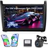 ETLFUCyber Autoradio per VW Volkswagen Polo 2008-2020, [2G+64G] Android Autoradio Touch Screen con Carplay e Android Auto Senza Fili/Bluetooth/WiFi/Bluetooth/EQ/FM RDS Radio