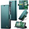 Rerzoiro Cover per Samsung Galaxy Z Fold 6 Custodia Portafoglio [Blocco RFID] Premium Pelle PU Wallet Case Flip Libro con Porta Carte Slot Supporto Flip Case per Samsung Galaxy Z Fold 6, Blu-verde